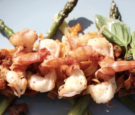 Garnelen mit Spargel Garnelen mit Spargel