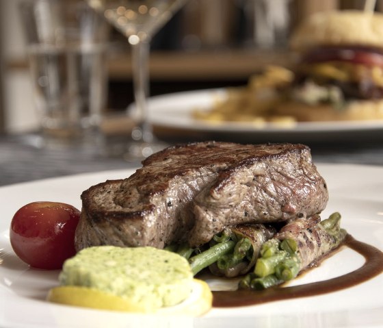 Steak in Brauers 800°C Restaurant, © Brauers Landarthotel Steak in Brauers 800°C Restaurant, © Brauers Landarthotel
