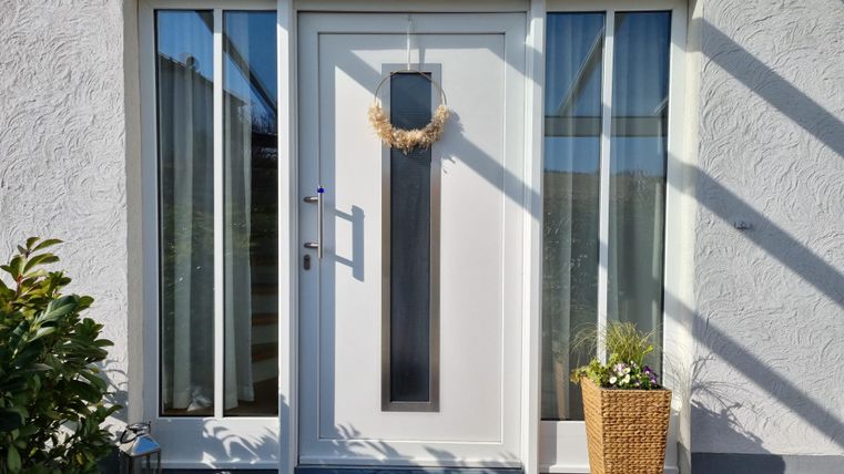 Ansicht des Hauseingangs zur Unterkunft