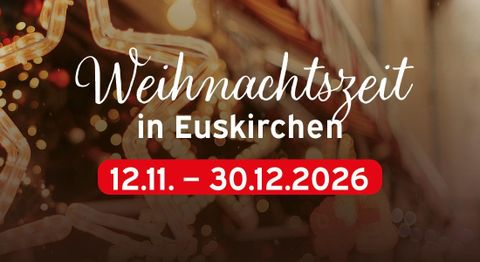 Weihnachtszeit in Euskirchen von 12.11. bis 30.12.2026. Festliche Lichter und Weihnachtsatmosphäre.