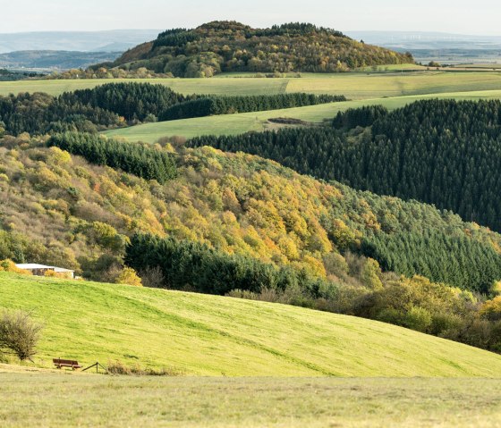 Uitzicht op de vulkanische Mosenberg op de VulkaMaar route, © Eifel Tourismus GmbH - D. Ketz