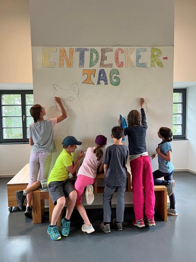 Children at the Discovery Days in the Eifel National Park Center.