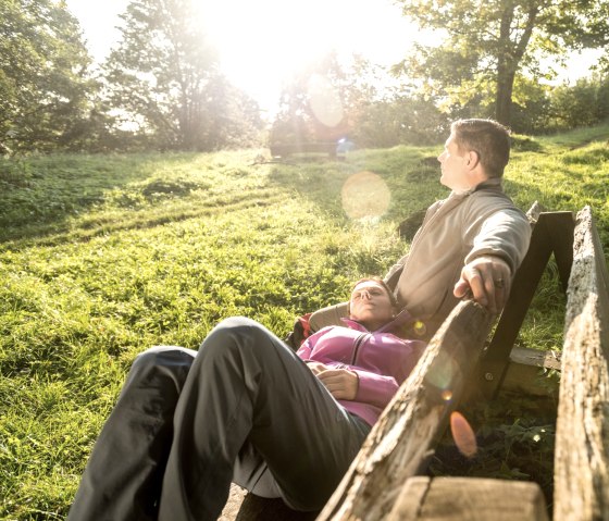 Ontspannen pauze op de Gerolstein Keltische Trail, © Eifel Tourismus GmbH, D. Ketz