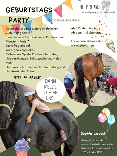 An inviting birthday party with various themes such as princesses and pirates.
Children can have fun with games, snacks, and activities revolving around pony riding.