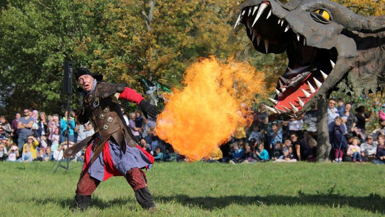 Feuerspeihender Drache