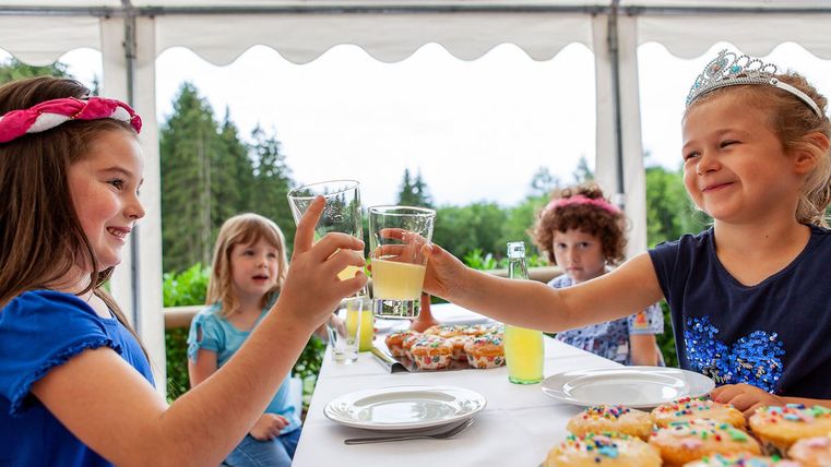 Girls celebrating a birthday