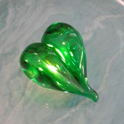 groen glazen hart