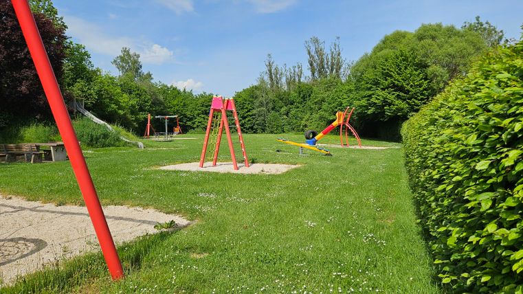 Colorfully designed children's playground.