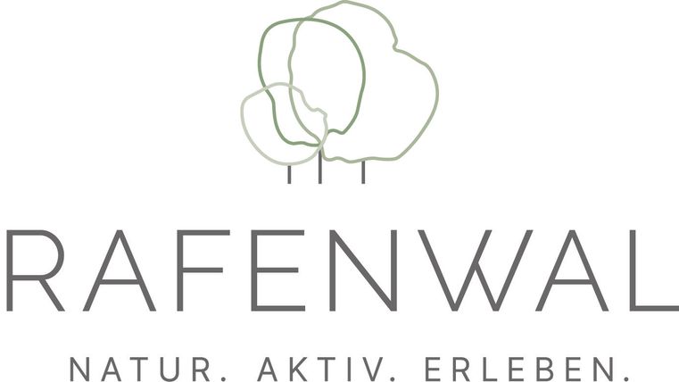 Ein stilisiertes Logo mit dem Schriftzug "Grafenwald". Darunter steht "NATUR, AKTIV, ERLEBEN."