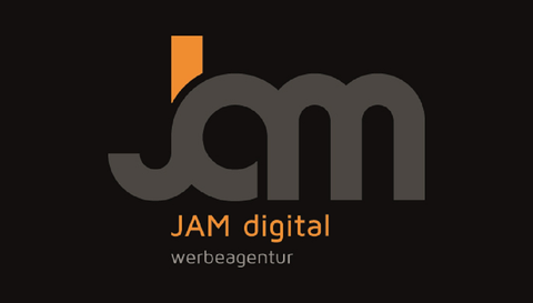 A logo from JAM digital that contains the words "Your partner for digital success." The colors are blue, orange, and white.