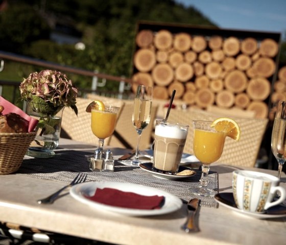 Fr&uuml;hst&uuml;ck auf der Sonnenterasse