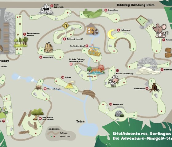 Adventure Minigolf Spielplan, &copy; Eifel Adventures, Saxler