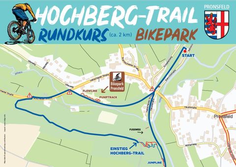 Bord voor de Hochberg-Trail Pronsfeld