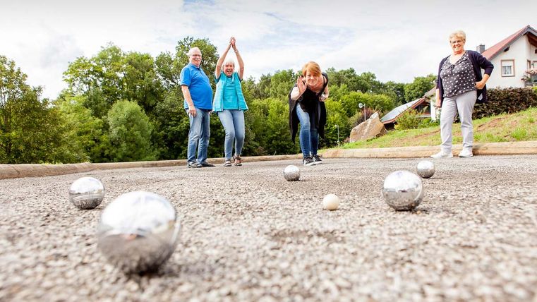 Children playing boules