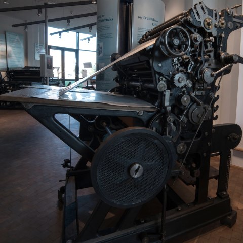 Historische Maschine im Druckereimuseum Weiss, &copy; Druckereimuseum Weiss