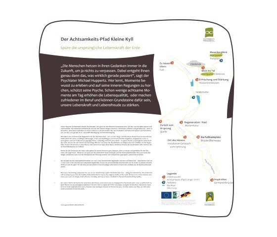 Tafel Einstimmung Achtsamkeitspfad, &copy; GesundLand Vulkaneifel GmbH