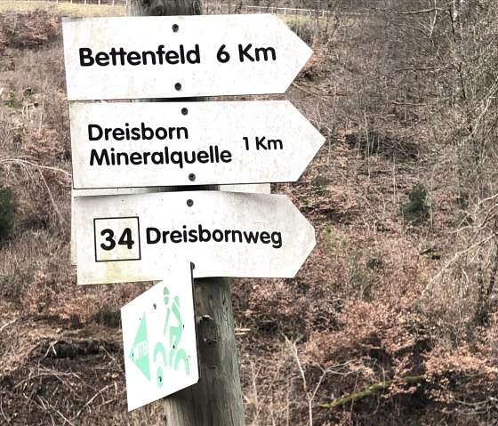 Hinweisschild zum Dreisborn, &copy; GesundLand Vulkaneifel GmbH