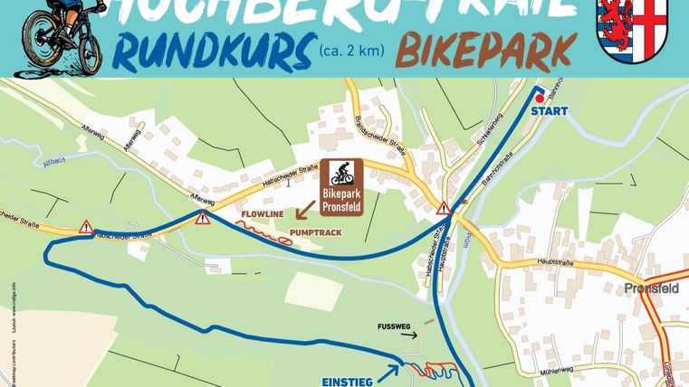 Bord voor de Hochberg-Trail Pronsfeld