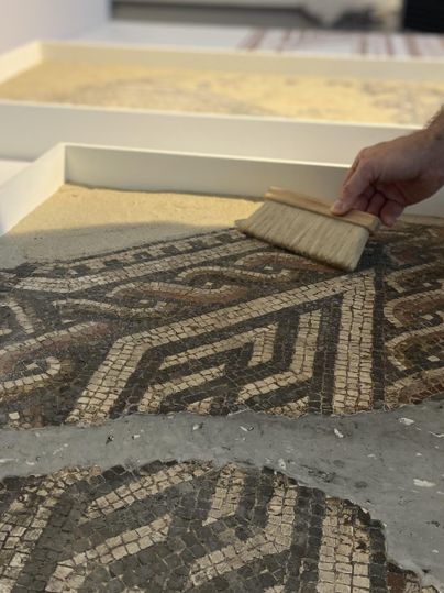 Mosaic of a Roman villa near Euskirchen.