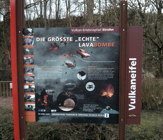 Tafel Lavabombe Strohn, &copy; GesundLand Vulkaneifel
