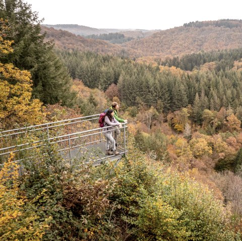 Vue sur la vallée de la Lieser depuis le Burgberg près de Karl, étape 12 du sentier de l'Eifel, © Eifel Tourismus GmbH, D. Ketz